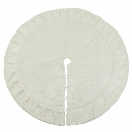 TISTHESEASON 72 in. Round Faux Fur Tree Skirt TI2658795